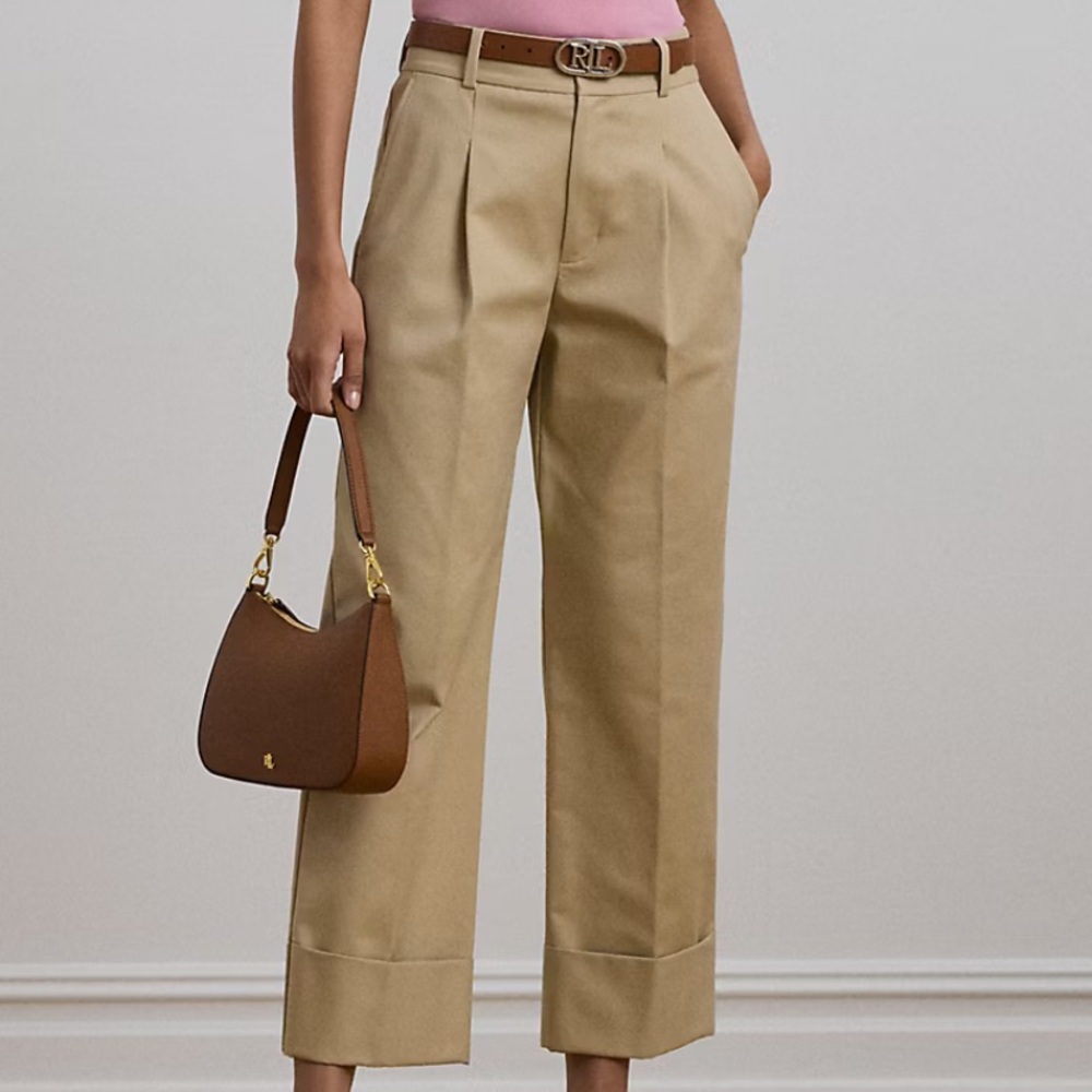 Ralph Lauren “Double-Faced Stretch Cotton Ankle Pant”
